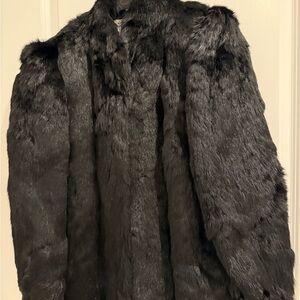 Elegant Black Fur Coat